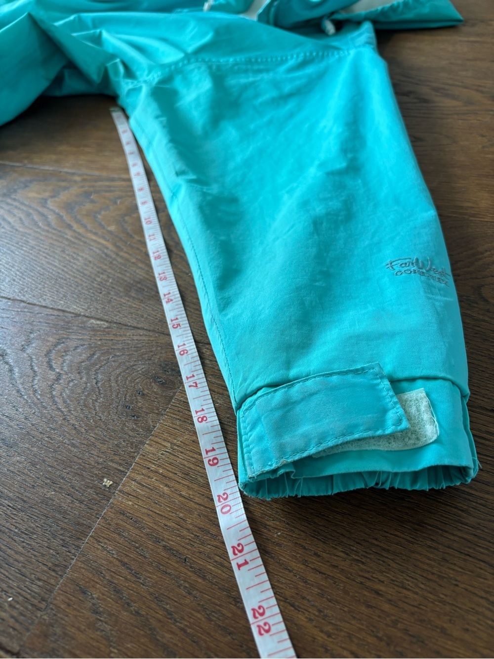 Vintage 90s FarWest Turquoise Lightweight Gore-Tex Windbreaker Rain Jacket - Picture 14 of 14